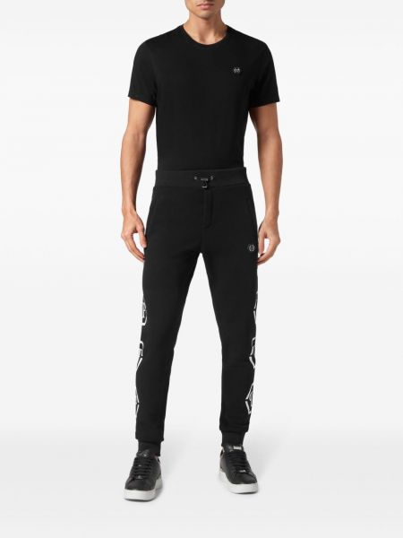 Sportovní kalhoty s potiskem Philipp Plein černé