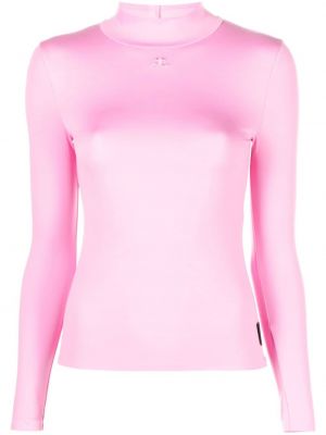 T-shirt a maniche lunghe Courrèges rosa