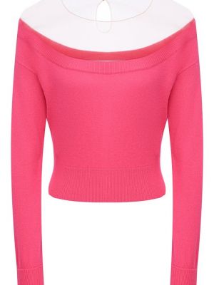 Шерстяной пуловер из вискозы Alexander Wang розовый