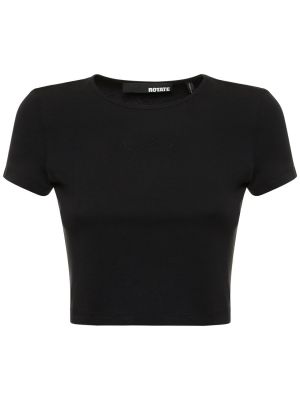 T-shirt di cotone Rotate nero