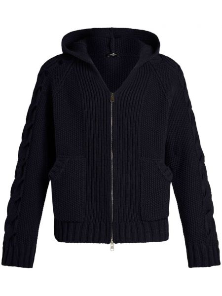 Cardigan à capuche Etro bleu