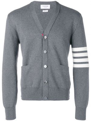 Cardigan med mönster i ränder Thom Browne grå