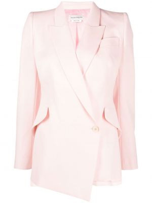 Asymmetrisk lang blazer Alexander Mcqueen rosa