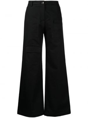 Voľné bavlnené cargo nohavice Vivetta čierna