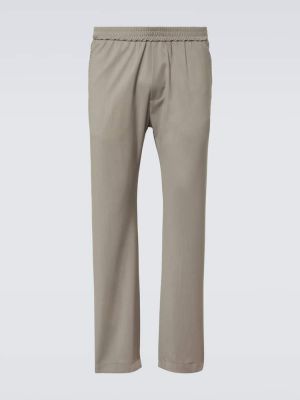 Pantalones chinos de cintura baja de lana Barena Venezia gris