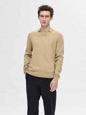Pull Selected Homme beige