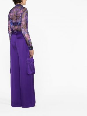 Geblümt seiden bluse mit print Versace