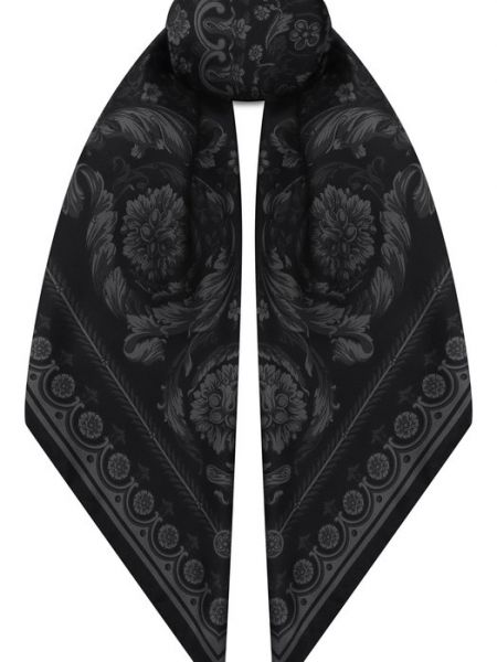 Черный шелковый платок Versace