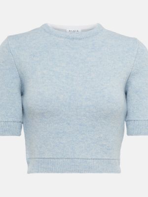 Maglione di lana Alaã¯a blu