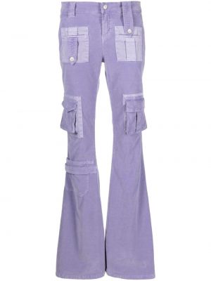 Relaxed fit kargo hlače Blumarine vijolična
