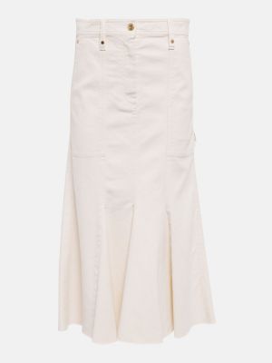 Spódnica jeansowa Brunello Cucinelli biała