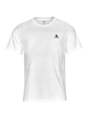 T-shirt ricamato con motivo a stelle Converse bianco