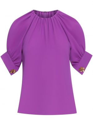 Kort blus med drapering Oscar De La Renta lila