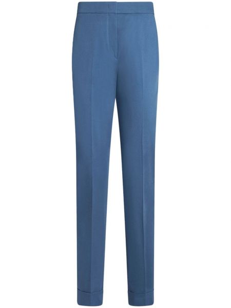 Nohavice s lisovaným záhybom Etro modrá