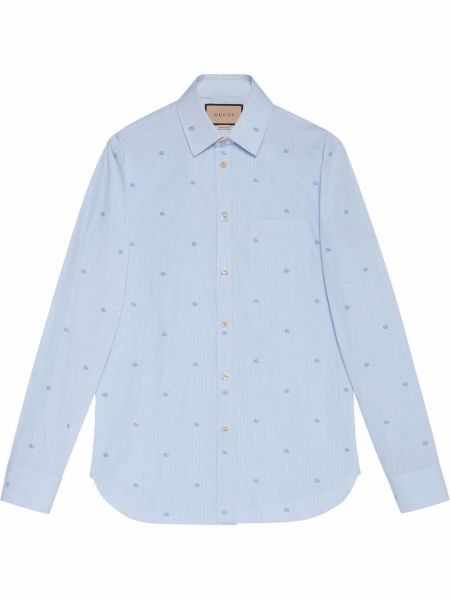 Koszula w paski Gucci - Niebieski