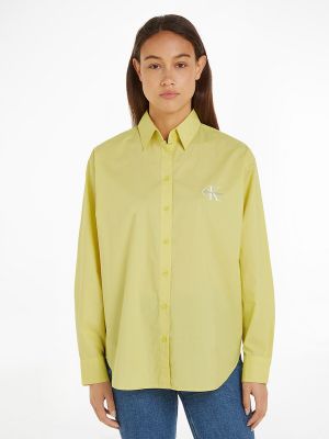 Camisa vaquera manga larga Calvin Klein Jeans amarillo