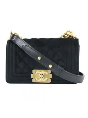 Aksamitna torba Chanel Vintage czarna