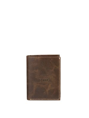 Кожаный кошелек Stamp хаки