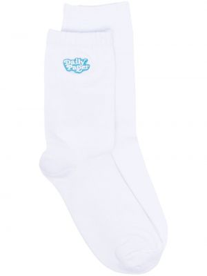Чорапи бродирани Daily Paper бяло