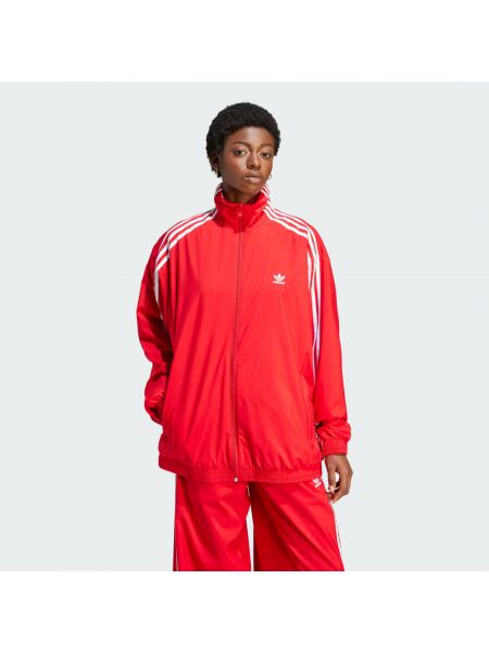 Bluza dresowa oversize Adidas czerwona