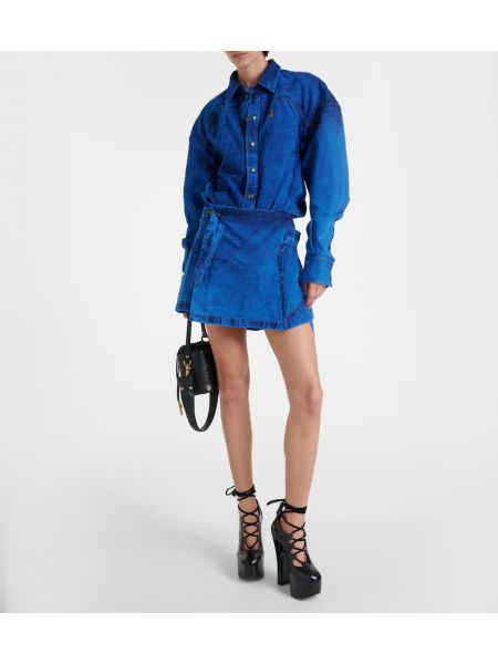 Džínsové šaty Vivienne Westwood modrá