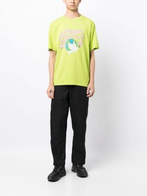 Raštuotas medvilninis marškinėliai Paccbet žalia