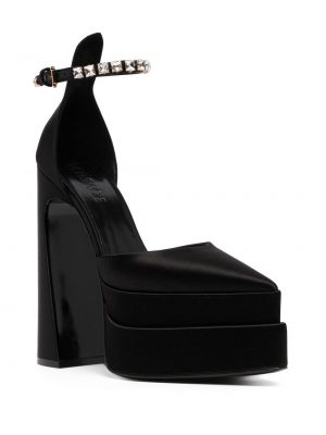 Satīna sandales ar platformu Versace melns