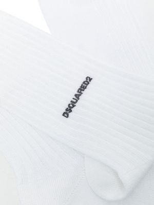 Chaussettes en coton Dsquared2 blanc