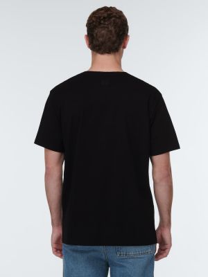 Bombažna majica s potiskom Loewe črna