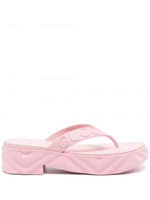 Platform talpú flip-flop Gucci rózsaszín