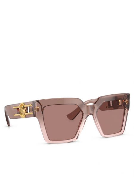 Прозорі окуляри сонцезахисні Versace коричневі