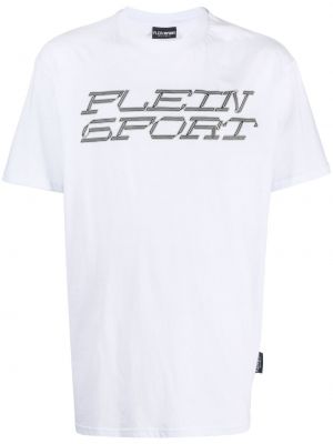 Tigriscsíkos pamut sport póló nyomtatás Plein Sport