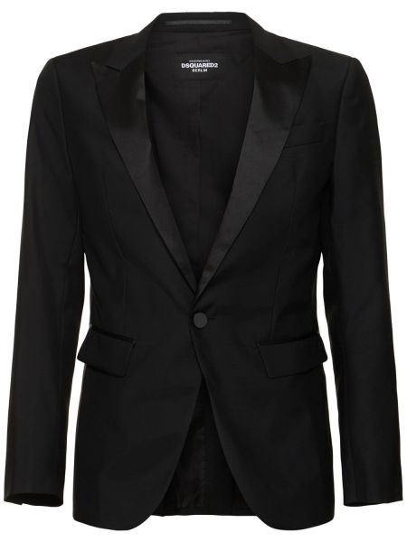 Ipek yün blazer Dsquared2 siyah