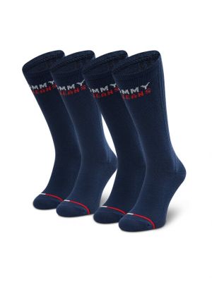 Ψηλές κάλτσες Tommy Jeans μπλε