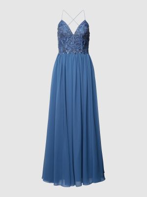 Sukienka wieczorowa z wzorem paisley Laona niebieska