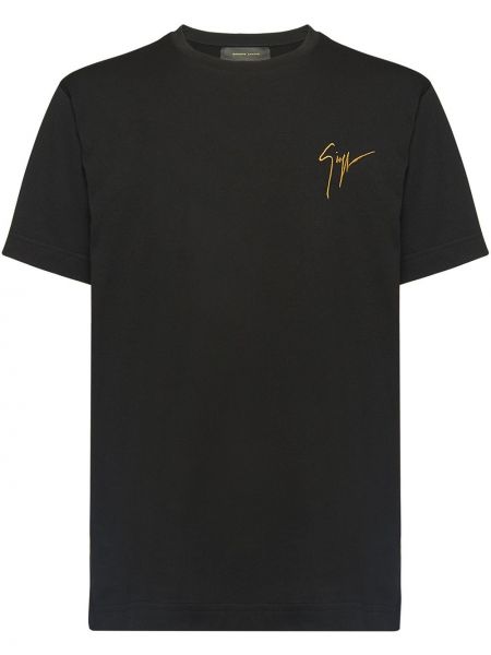 Siuvinėtas marškinėliai Giuseppe Zanotti juoda