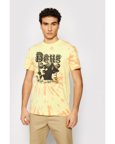 Batikované priliehavé tričko Deus Ex Machina žltá