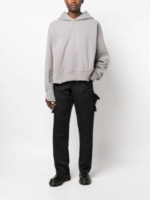Asymmetrischer hoodie aus baumwoll Styland grau