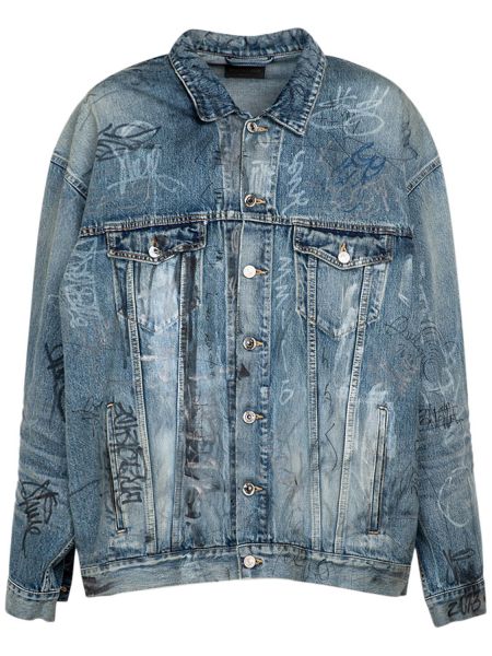 Overdimensioneret bomuld denimjakke Balenciaga