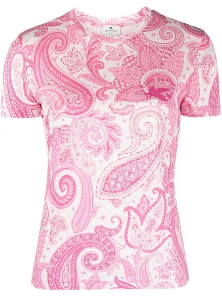 Paisley trykt t-skjorte Etro rosa