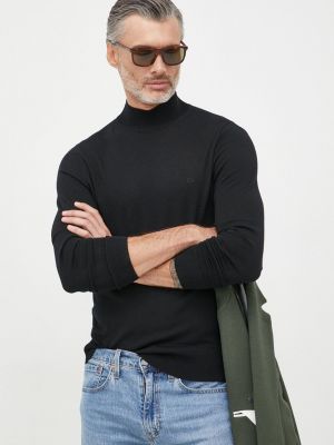Вълнен жилетка Calvin Klein черно