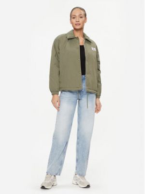 Džínová bunda relaxed fit Calvin Klein Jeans zelená