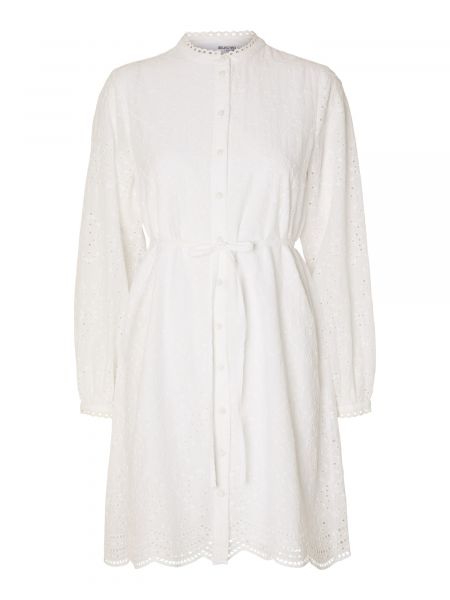 Рокля тип риза Selected Femme бяло