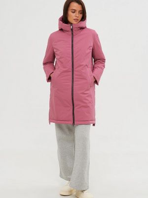 Утепленная демисезонная куртка Lab Fashion розовая