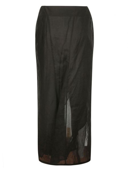 Spódnica midi asymetryczna Yohji Yamamoto czarna