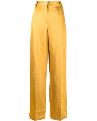Pantalones de cintura alta bootcut Sandro Paris amarillo
