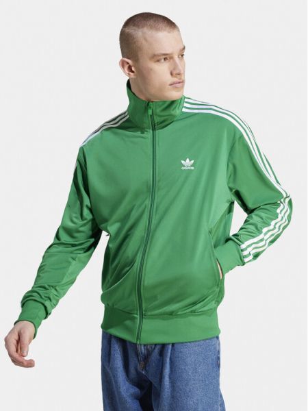 Mikina s aplikacemi relaxed fit Adidas Originals zelená