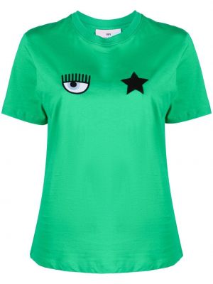 T-shirt med stjärnmönster Chiara Ferragni grön