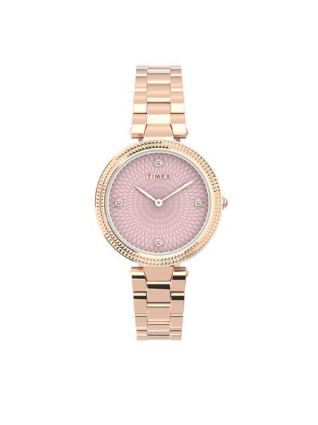 Pολόι από ροζ χρυσό Timex ροζ