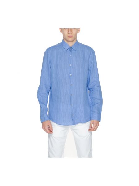 Koszula z długim rękawem Calvin Klein niebieska